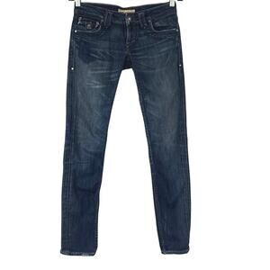 Jimmy Taverniti Skinny Jeans Blue Wash Low Rise Anti-Exposure Size 28